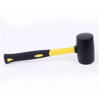 Black Rubber Mallet with Fiberglass Handle