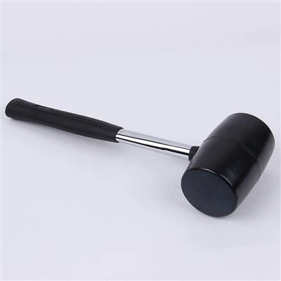 Black Rubber Mallet with Steel Tube Handle