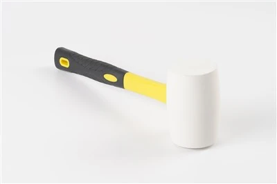 White Rubber Mallet with Fiberglass Handle